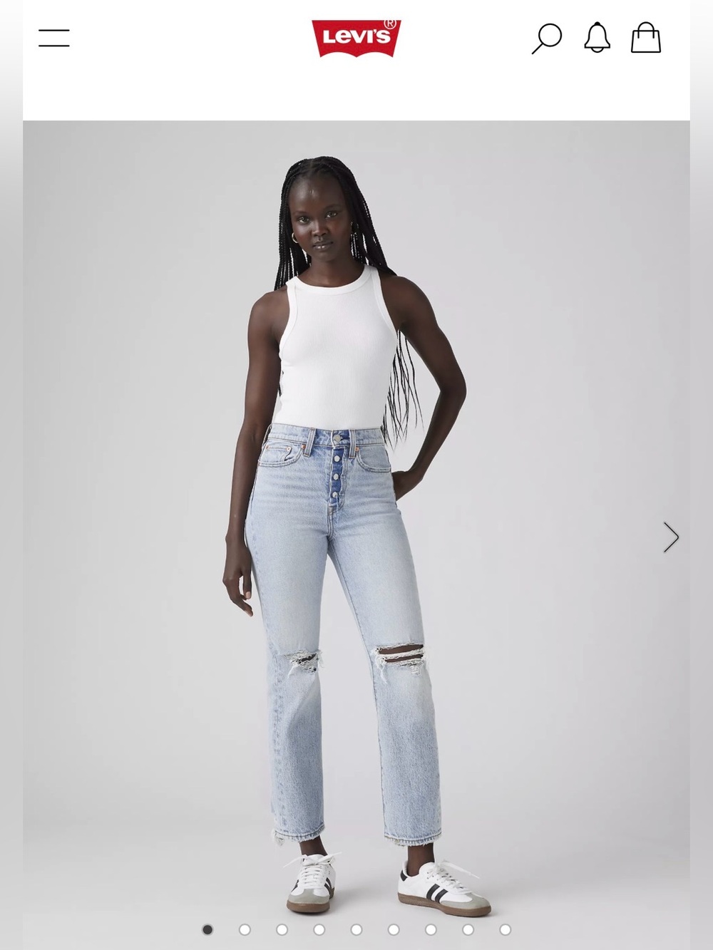 Levi's Women's High-Rise Wedgie Straight Jeans in Light Blue